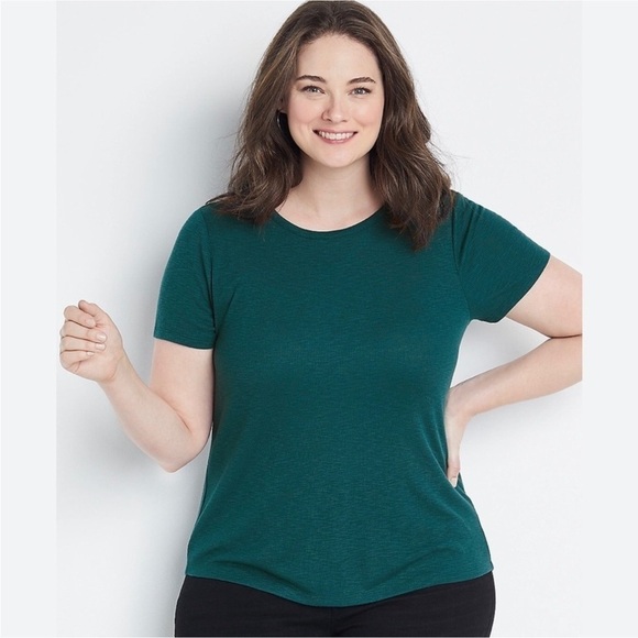 Maurices Tops - Maurices Teal Rib Tuck In Tee